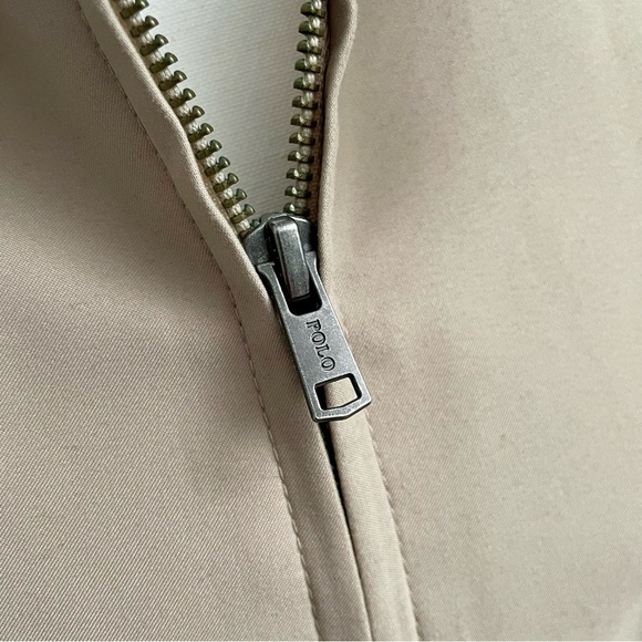 Vintage Polo Ralph Lauren 90's Harrington Khaki Bomber Jacket Preppy Size XL - Picture 4 of 8